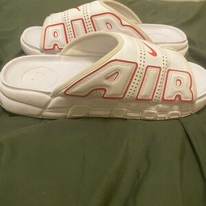 Nike Air More Uptempo Sandals Slide Slippers White size 12 for men